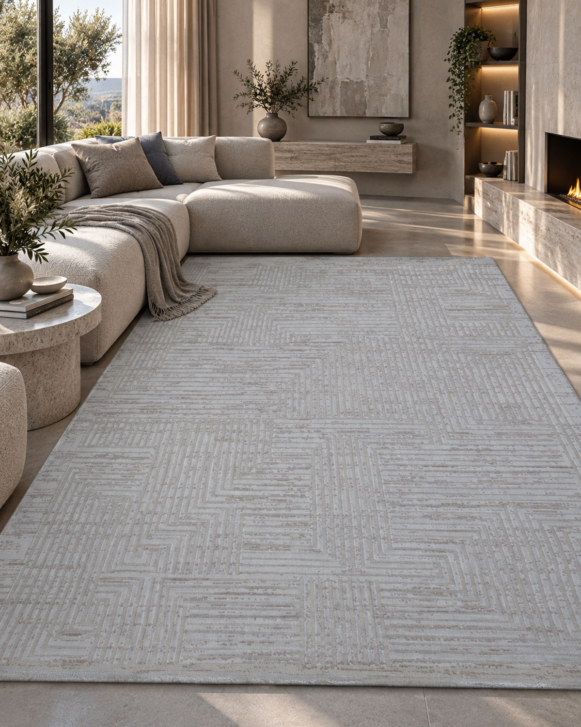 APEX 9014 | Minimal Geometric Rug | Lorenzo Carpet