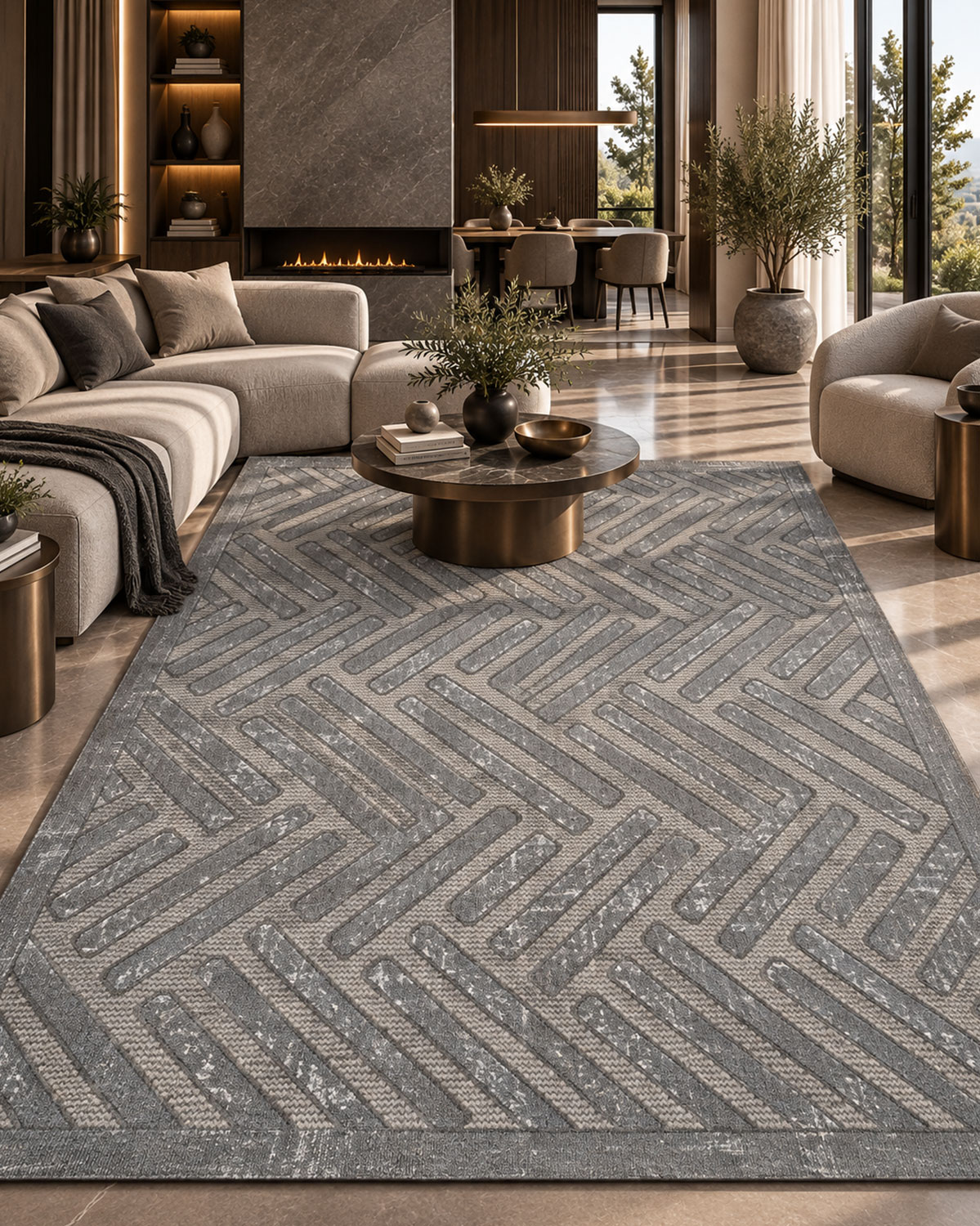 APEX 9015 | Modern Geometric Rug | Lorenzo Carpet