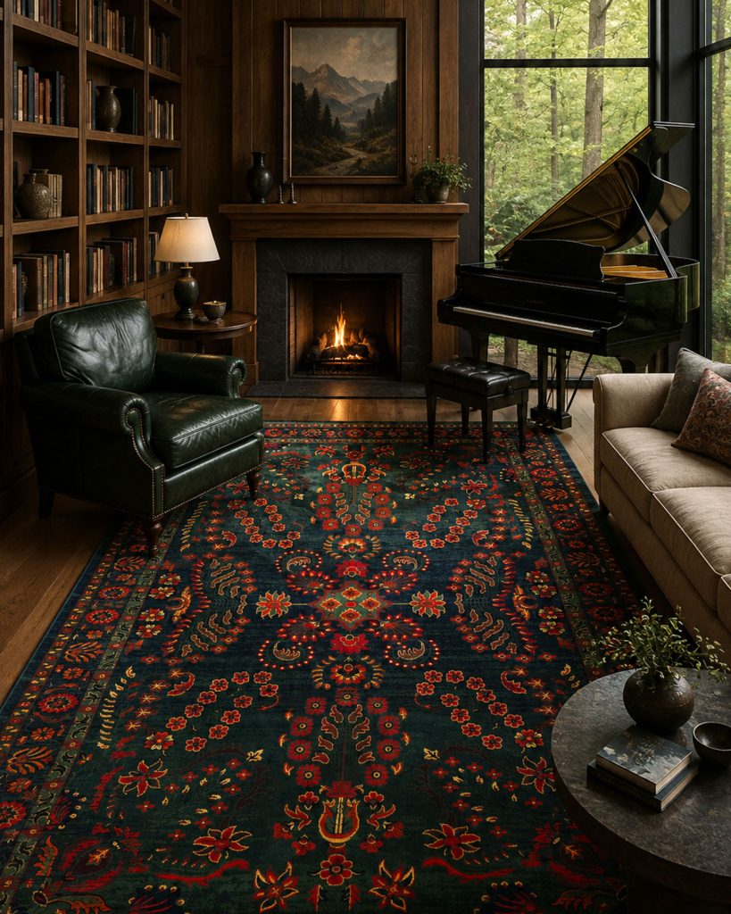 HERMES 6002 Green | Classic Persian Rug | Lorenzo Carpet