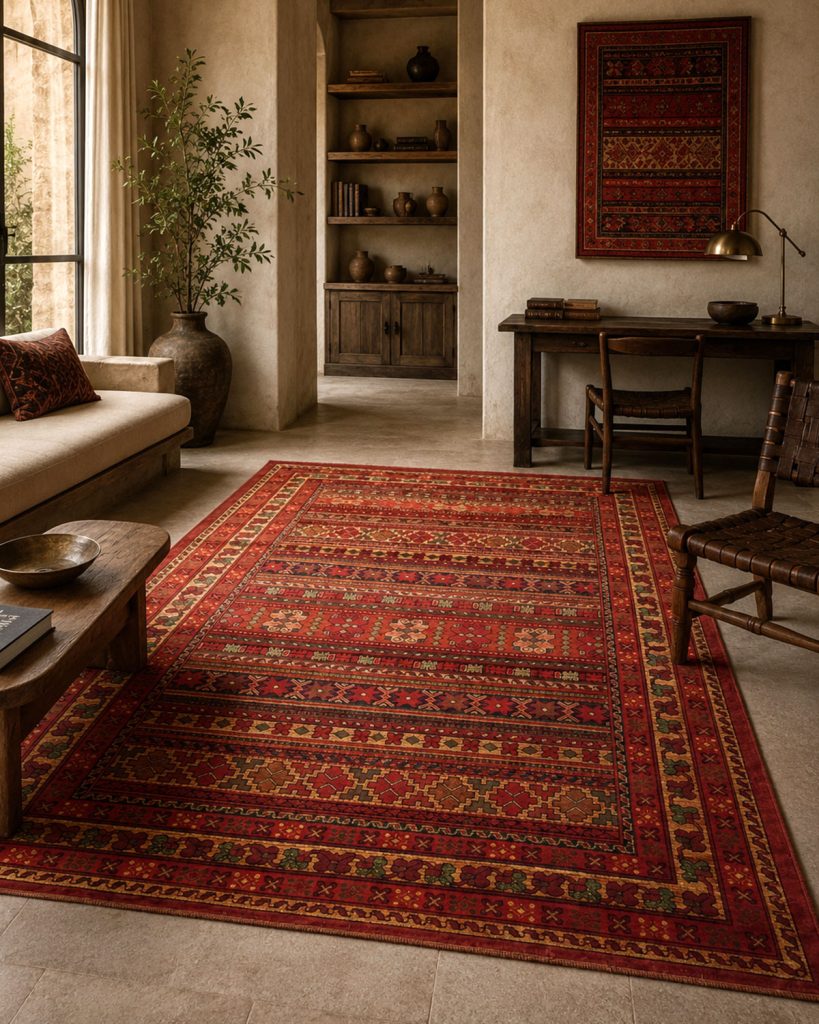 HERMES 6021 Red | Persian Tribal Rug | Lorenzo Carpet