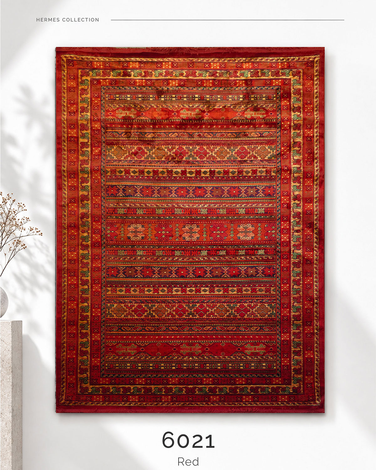 HERMES 6021 Red | Persian Tribal Rug | Lorenzo Carpet