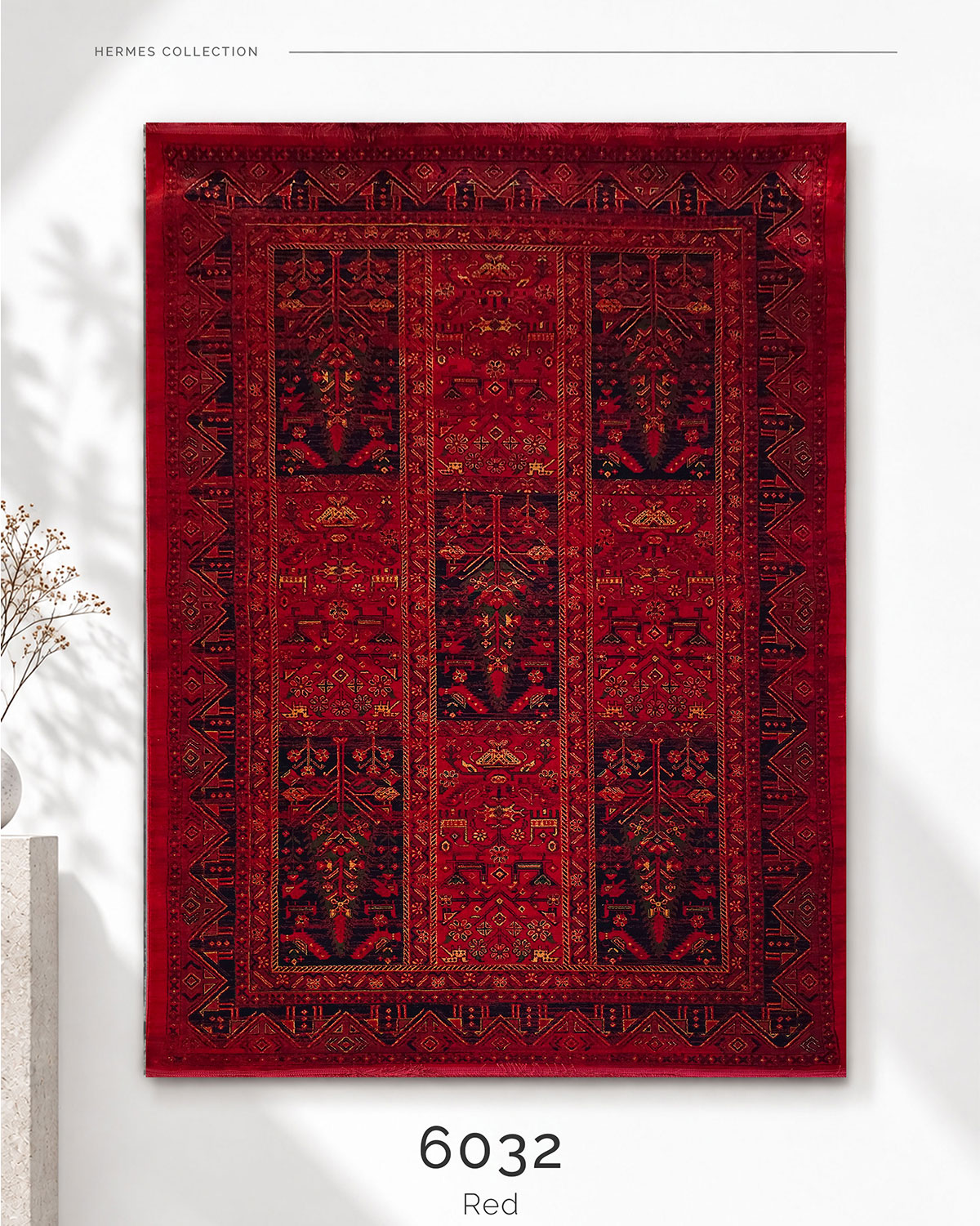 HERMES 6032 Red | Persian Tribal Rug | Lorenzo Carpet