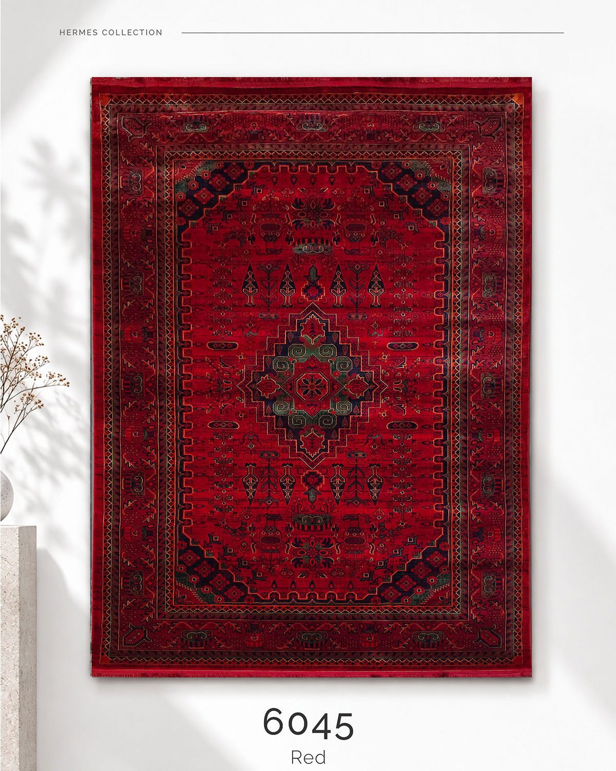 HERMES 6045 Red | Persian Tribal Rug | Lorenzo Carpet